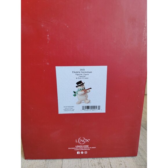 Lenox ukulele snowman figurine‎ Xmas home decor guitar - Picture 2 of 5